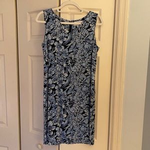 Sleeveless Spring Dress Blue/Black